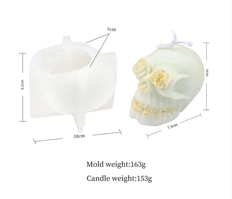 Spooky Skull Candle Mold